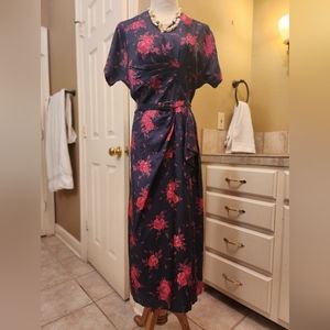 1950's Dark Navy wiggle dress